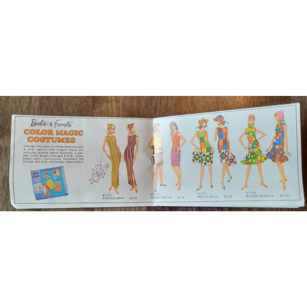 VTG 1966 World of Barbie Fashions Mattel Book 3 Skipper Tutti Casey Francie 6 pg